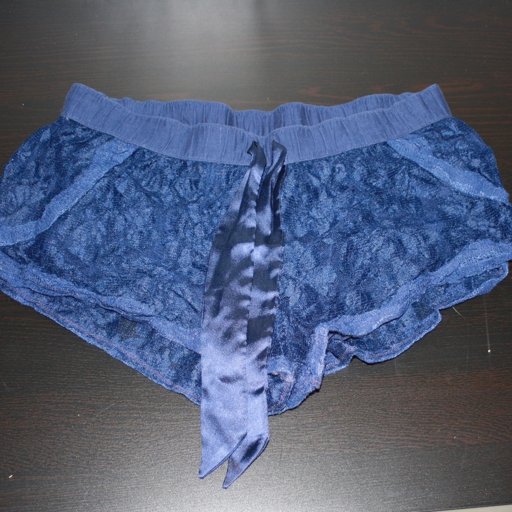 Aerie Navy Lace Pajama Shorts